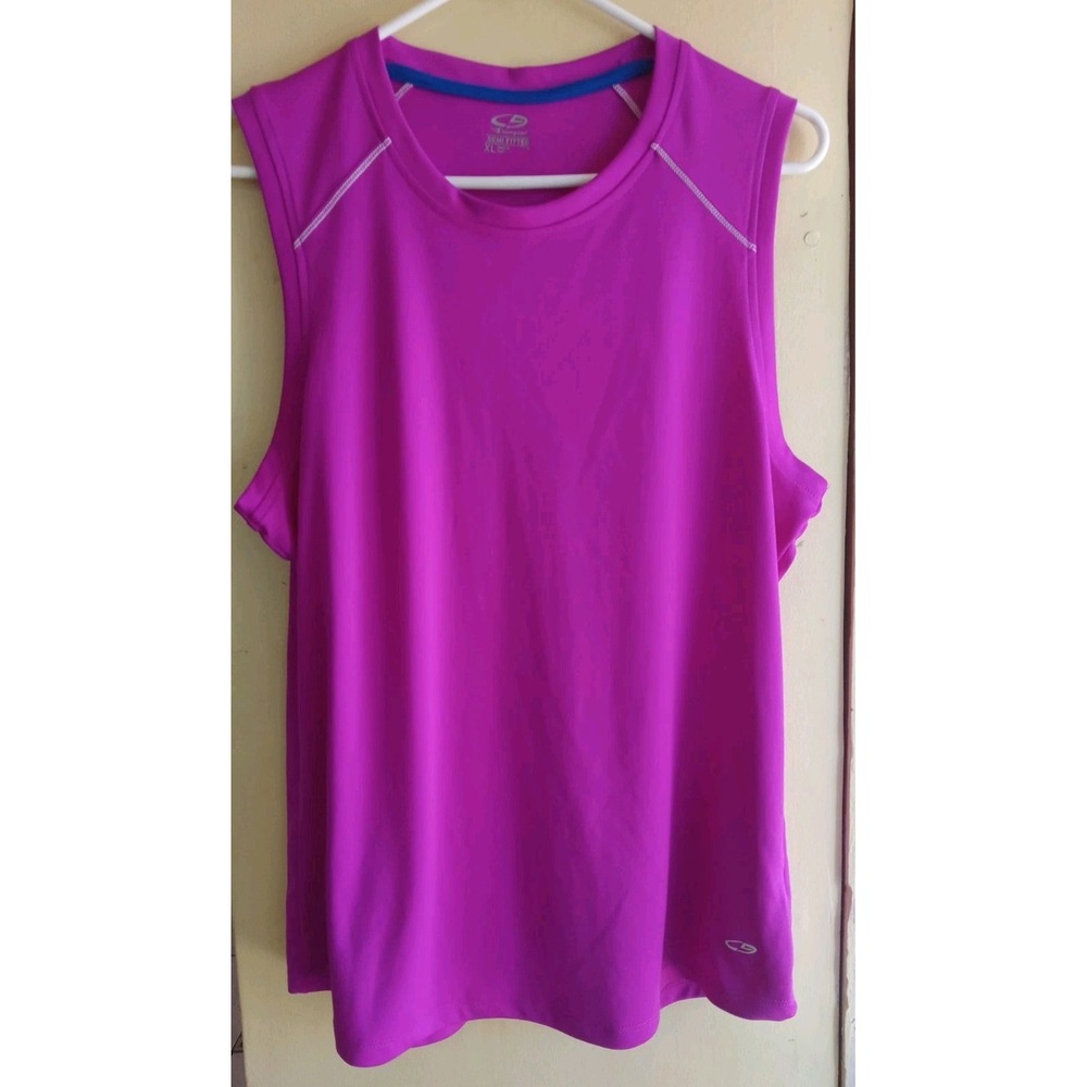 C9 Champion XL Semi Fitted Womens Short Sleeve Crew Neck Magenta Athletic Shirt‎